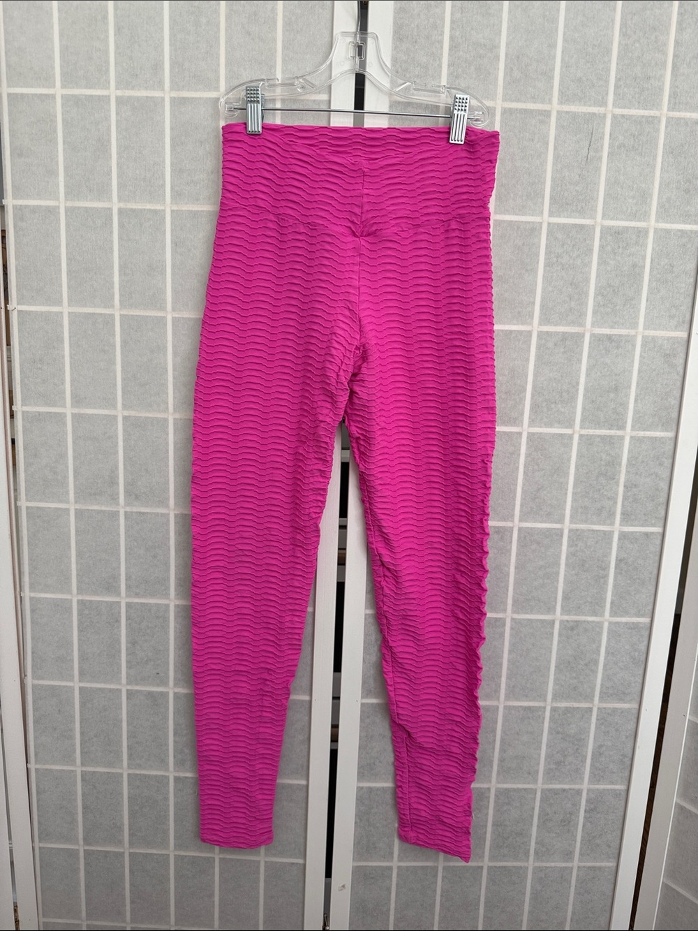 Pink Booty By Brabants High-Waist Textured Pink Leggings